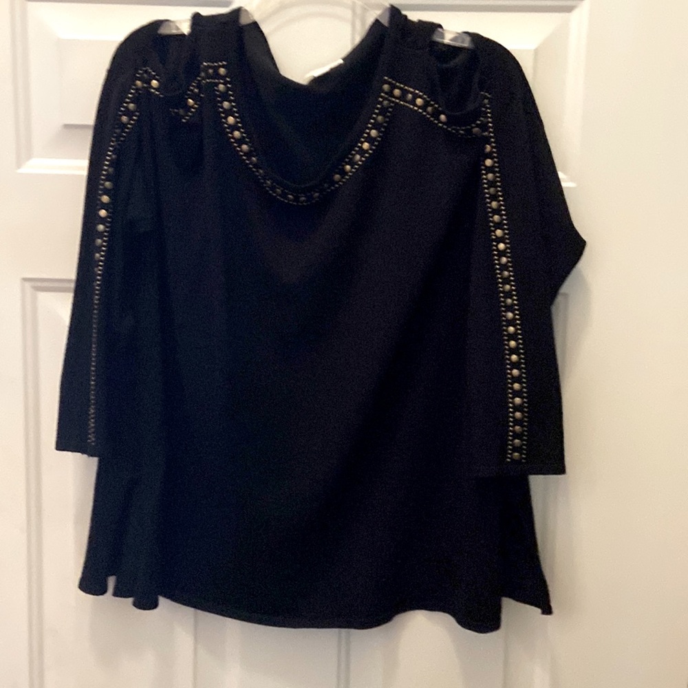 Westport off the shoulder sweater w/ round studs